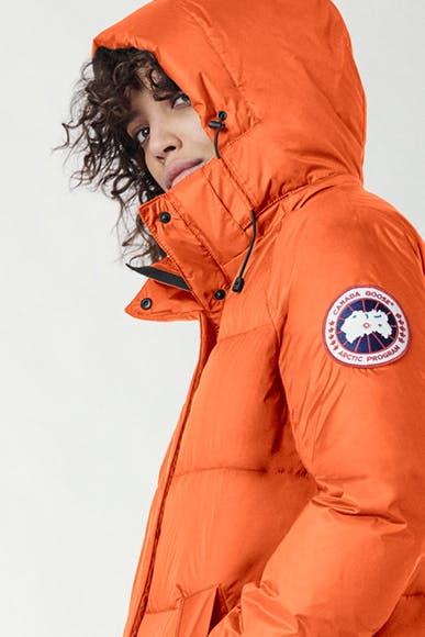 orange canada goose jacket